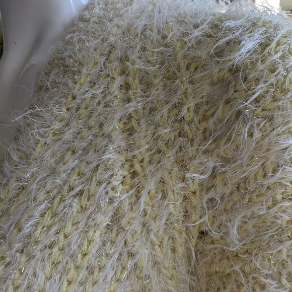 Anthropologie Yellow Larkin Shimmer Sweater Belted - Picture 9 of 10